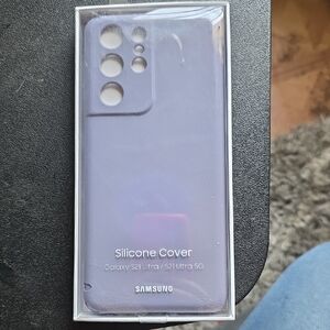 Samsung Silicone Cover for Galaxy S21 Ultra - Purple